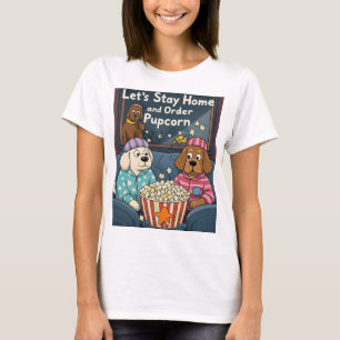 T-shirt Restons à la maison et commandez des chiens de car