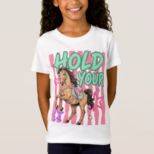 T-Shirt Retenez Vos Chevaux Drôle Cowgirl Rétro Cheval
