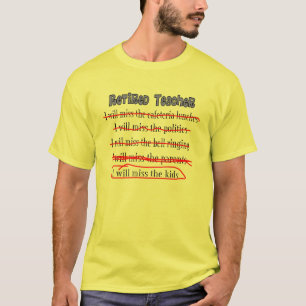 T-shirt retiré de Mlle The Kids de professeur "je"