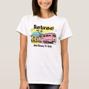 T-shirt retiré rétro par remorque