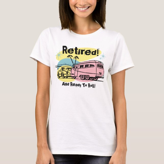 T-shirt retiré rétro par remorque (Devant)