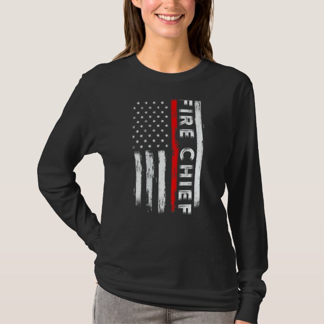 T-shirt Retired Fire chief firefighter Rank Chief Retireme (Devant)