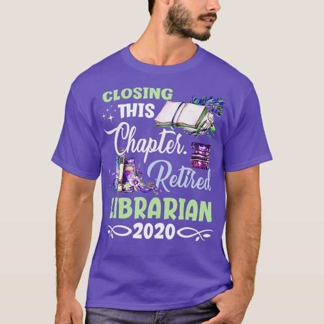 T-shirt Retired Librarian 2020 (Devant)