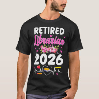 T-shirt Retired librarian est 2026 school librarian