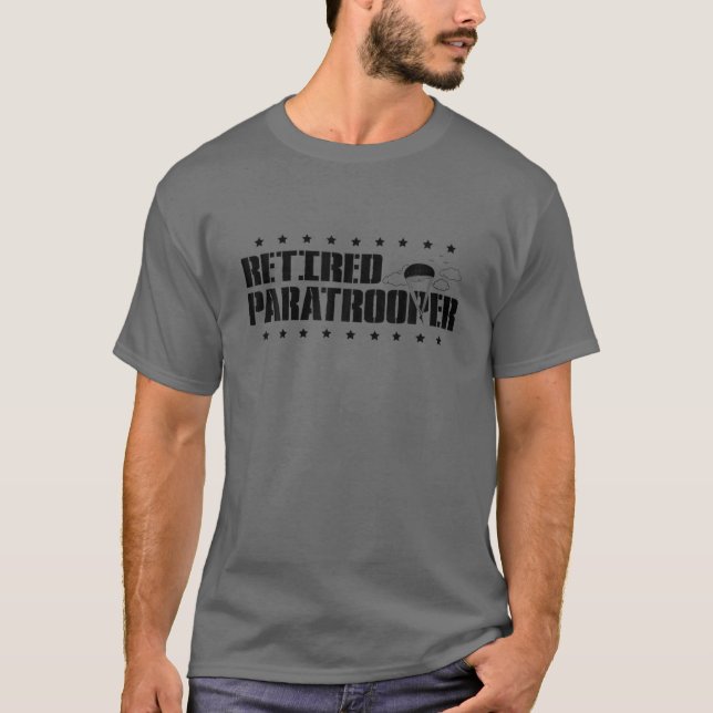 T-shirt Retired Paratrooper Airborne Army (Devant)