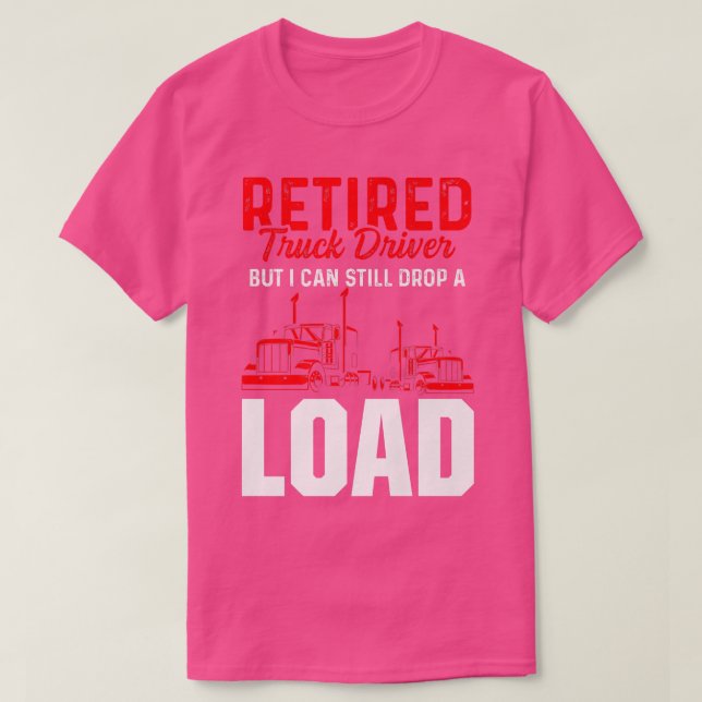 T-shirt Retired Truck Driver Trucker Retirement 2425 (Design devant)