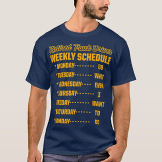 T-shirt Retired Truck Driver Trucker Retirement 2443