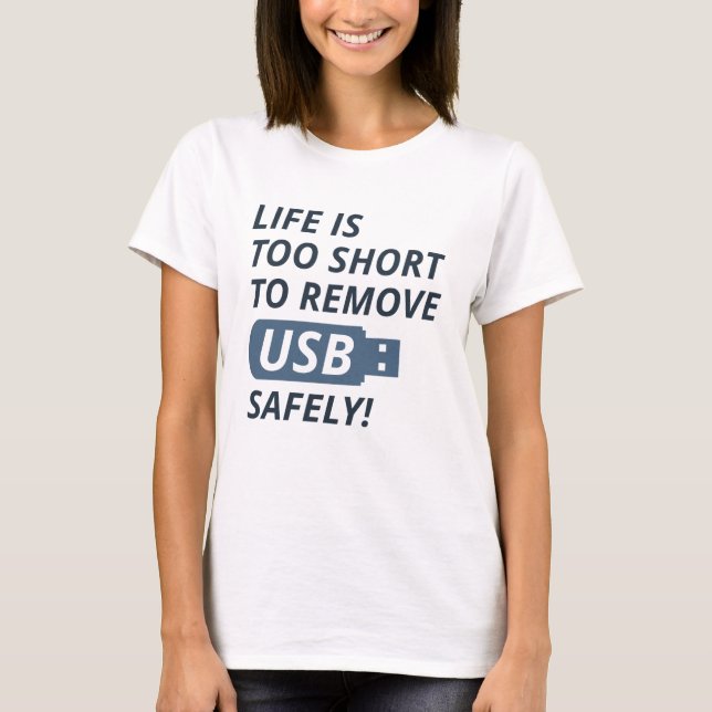 T-shirt Retirer l'USB en toute sécurité (Devant)