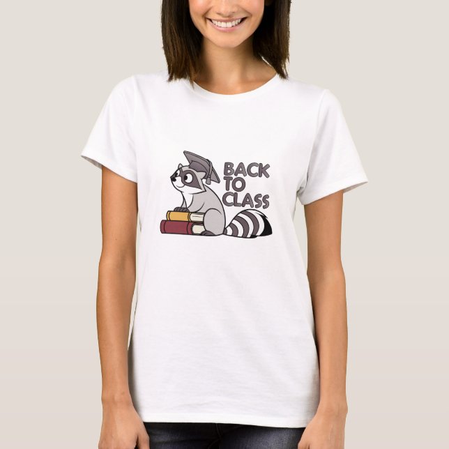 T-shirt Retour à la classe 2025 Raccoon Design (Devant)