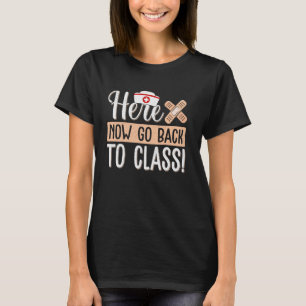 T-shirt Retour À La Classe Soins Infirmiers Funny Nur Écol