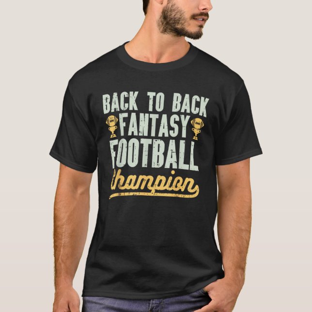 T-shirt Retour À L'Arrière Champion De Football Imaginaire (Devant)