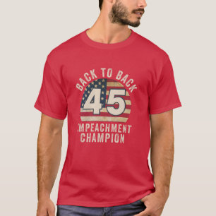 T-shirt retour à l'arrière champion de l'impeachment, reto