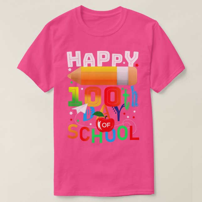 T-shirt Retour À L'École 100 Jour De L'École (311) (Design devant)