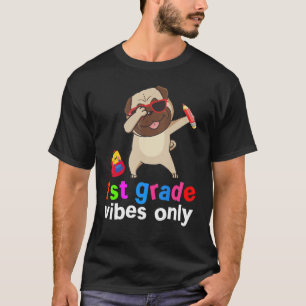 T-shirt Retour à l'école 1ère année Dabbing Carlin Chien 1