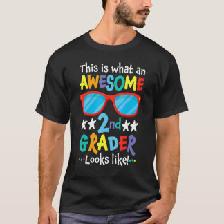 T-shirt Retour À L'École 2E Année Magnifique Loo De Deuxiè