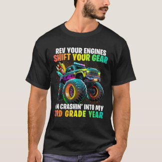 T-shirt Retour à l'école 3e année Camion Monster Première 