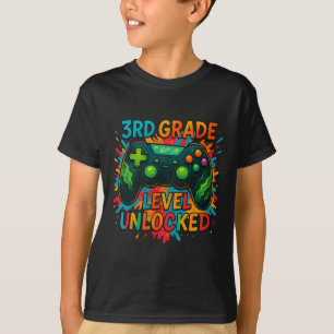 T-shirt Retour à l'école 3e année garçons joueur premier j