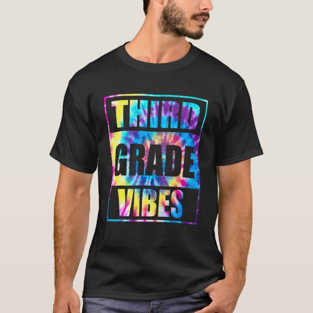 T-shirt Retour à l'école 3e année Vibes Premier jour Ensei (Devant)