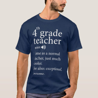 T-shirt Retour à l'école-4e année-Enseignant-Funny-Définit