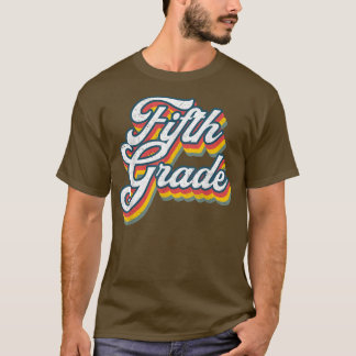 T-shirt Retour à l'école 5e année 5e année Vintage rétro