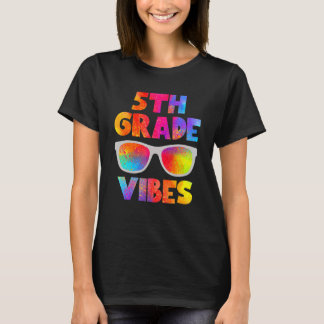 T-shirt Retour à l'école 5e année Vibes Premier jour Ensei