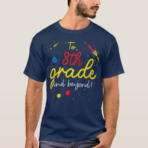 T-shirt Retour à l'école 8e année garçon fille espace 8e a