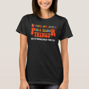 T-shirt Retour À L'École Apprendre Amour Inspirer Pré k En