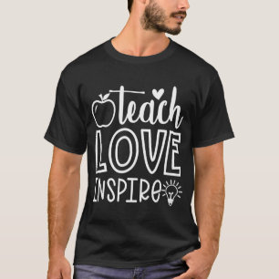 T-shirt Retour À L'École Apprendre L'Amour Inspirer Les En