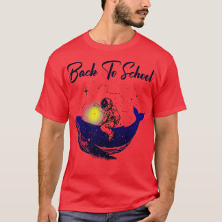 T-shirt Retour À L'École Astronaute De Baleine Spatiale