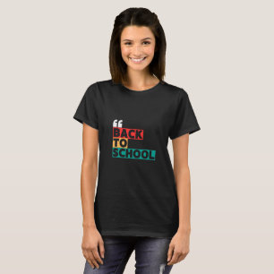 T-shirt Retour à l'école avec une touche classique et clas