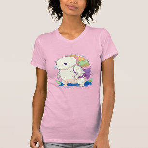 T-shirt Retour à l'école Axolotl Kawaii Dessin