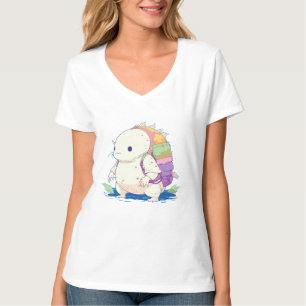 T-shirt Retour à l'école Axolotl Kawaii Dessin