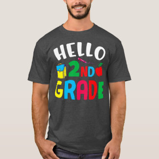 T-shirt Retour à l'école-bonjour 2e année
