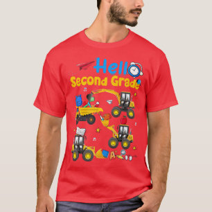 T-shirt Retour à l'école Bonjour deuxième année 2e camion