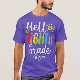 T-shirt Retour à l'école-Bonjour-Huitième année-Retour à l