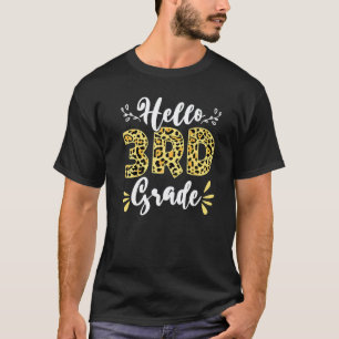 T-shirt Retour à l'école Bonjour Troisième Année 3ème Anné