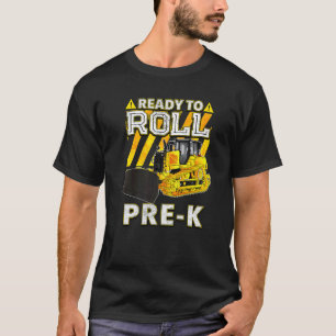 T-shirt Retour À L'École Bulldozer Prêt À Faire Rouler Pré
