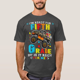 T-shirt Retour à l'école Camion Monster Je suis prêt pour 