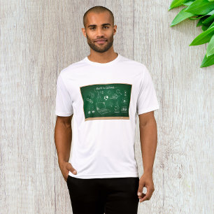 T-shirt Retour À L'École Chalkboard Mens Actif