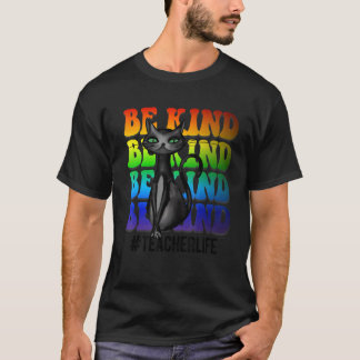 T-shirt Retour à l'école Chat Professeur de Vie Soyez Gent