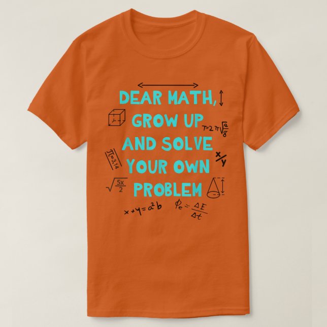 T-shirt Retour à l'école Citation mathématique pour filles (Design devant)