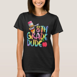 T-shirt Retour à l'école  Crayon Tie Dye 8e année mec fill