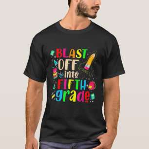 T-shirt Retour À L'École En 5Ème Année Pour