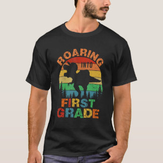 T-shirt Retour à l'école en Dinosaure de 1ère année