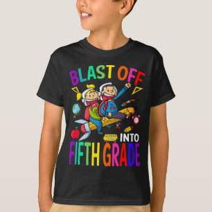 T-shirt Retour À L'École En Fuseau De Cinquième Année 