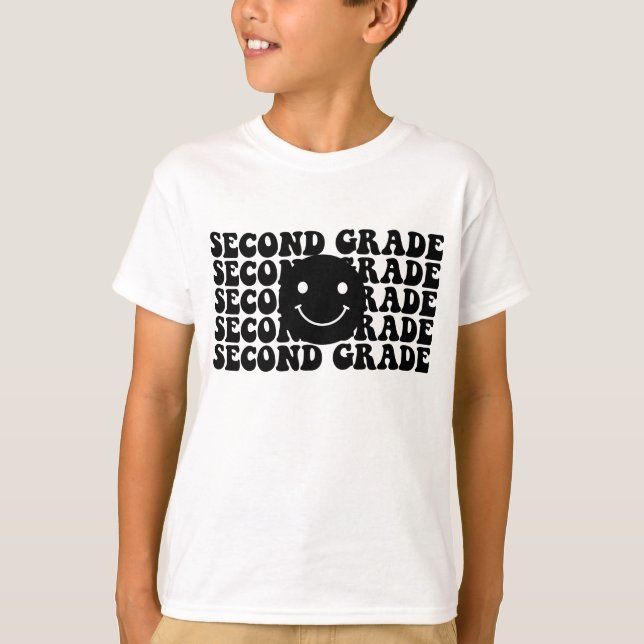 T-shirt Retour à l'école Enseignant de deuxième année (Devant)