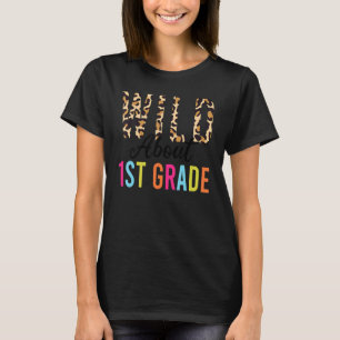 T-shirt Retour À L'École Enseignant Wild À Propos Leopa 1è