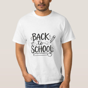 T-shirt Retour à l'école Fournitures scolaires minimales R