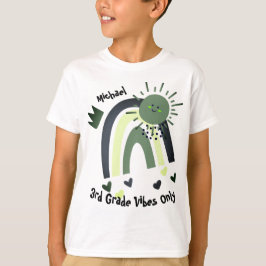 T-shirt Retour à l'école | Fun Cute Boho Style Enfants Nom