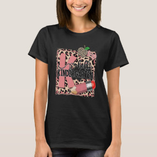 T-shirt Retour À L'École Hello Kindergarten Leopardprint S